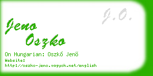 jeno oszko business card