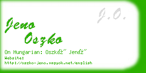 jeno oszko business card